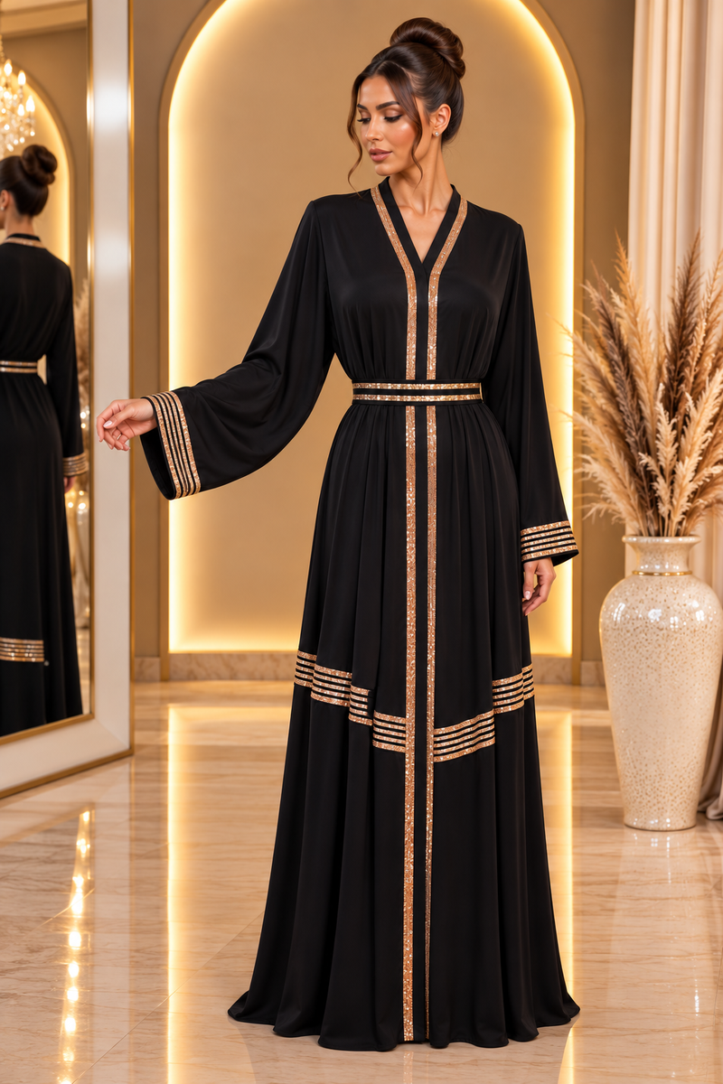 Abaya noir or