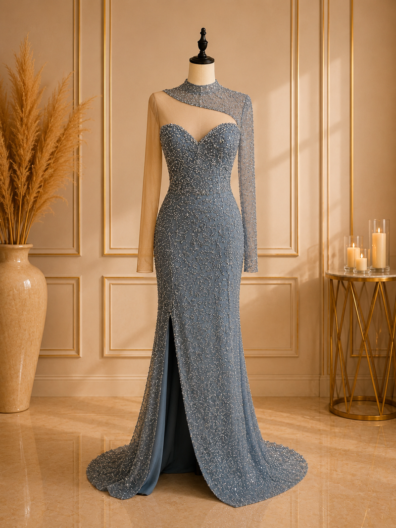 Robe une manche grise