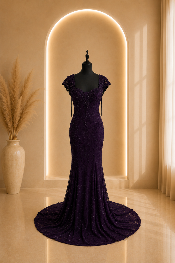 Robe sirène violette