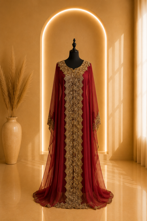 Caftan bordeaux