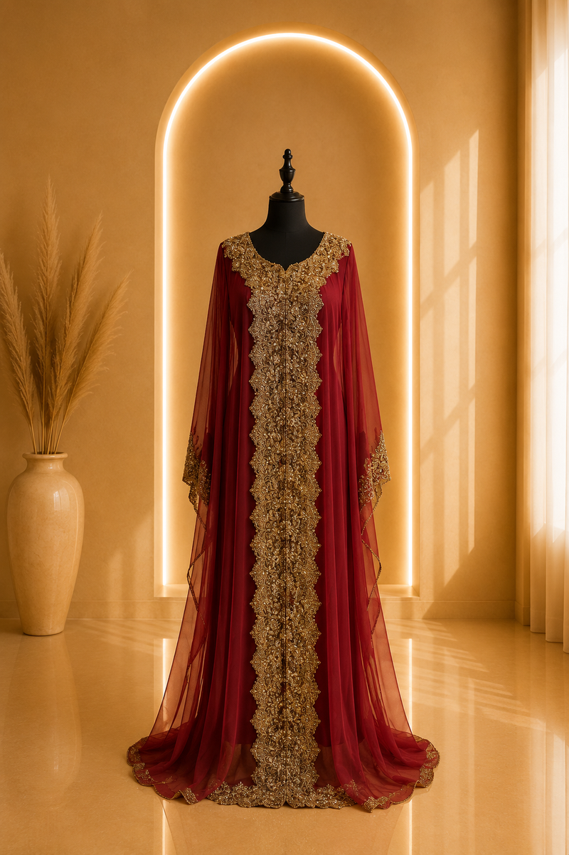 Caftan bordeaux