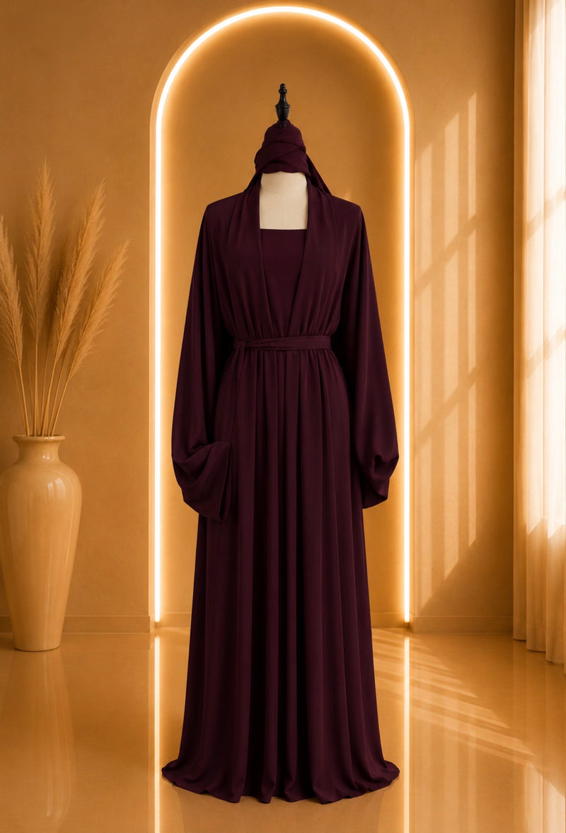 Abaya bordeaux