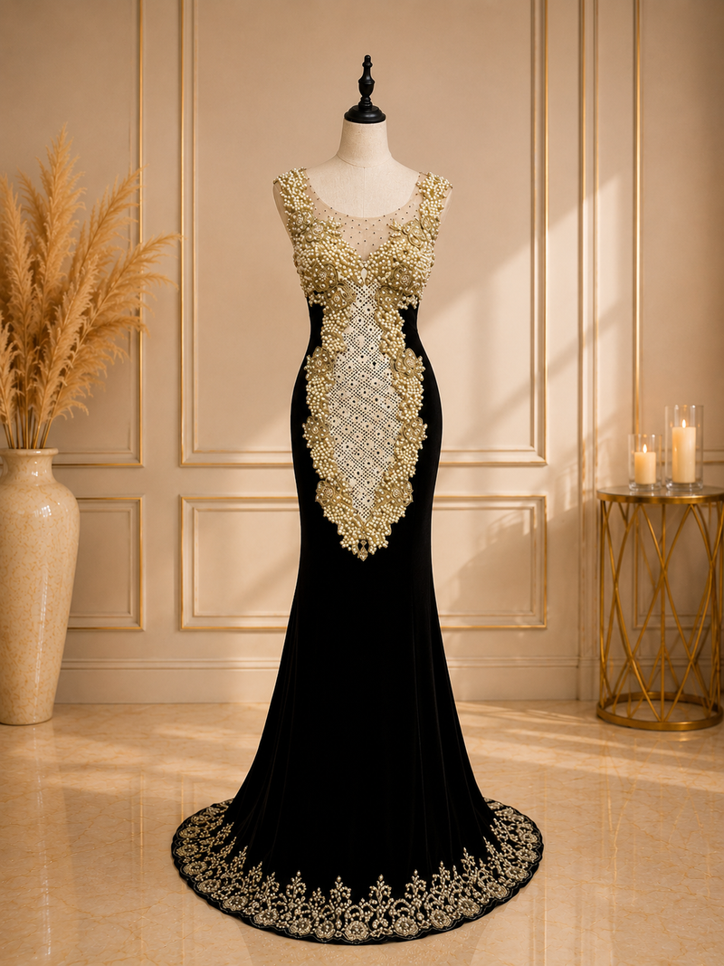 Robe velours noir