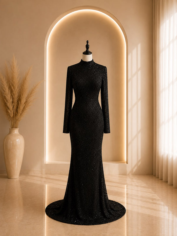 Robe sirène noir