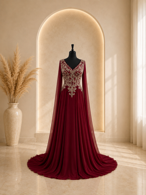 Robe soultana bordeaux