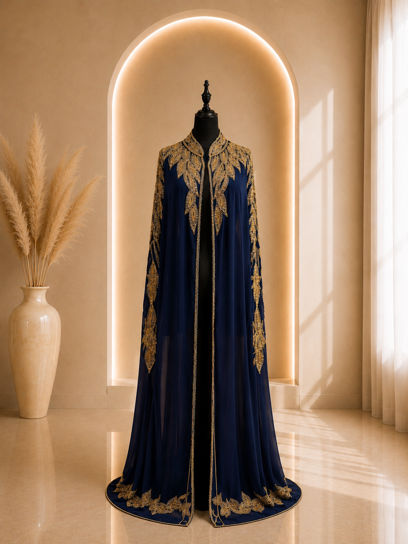 Cape bleue et or