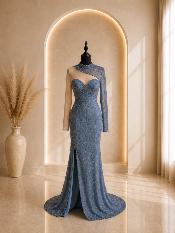 Robe une manche grise