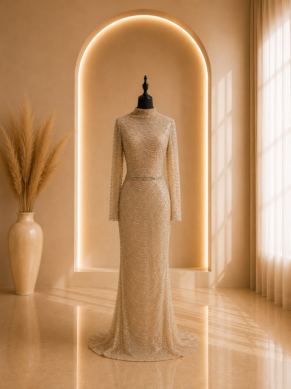 Robe sirène rose