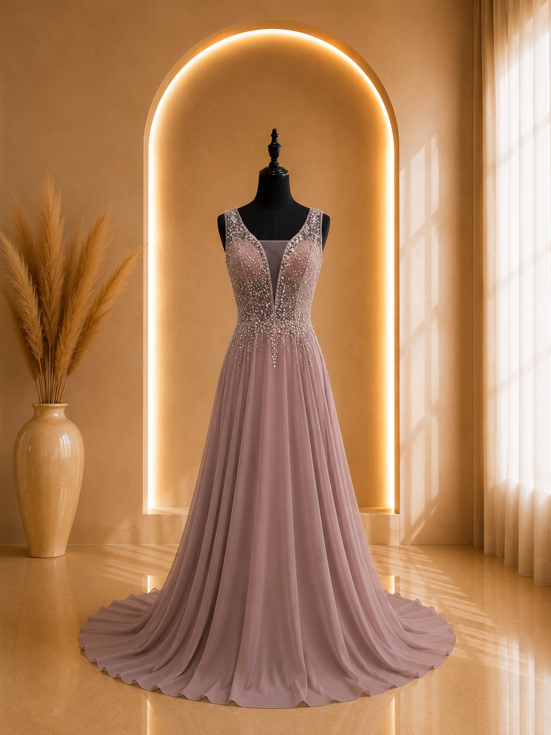 Robe princesse rose